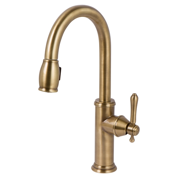 Newport Brass Pull-Down Kitchen Faucet in Antique Brass 1030-5103/06